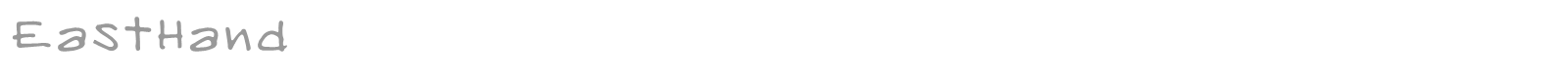East Hand font preview